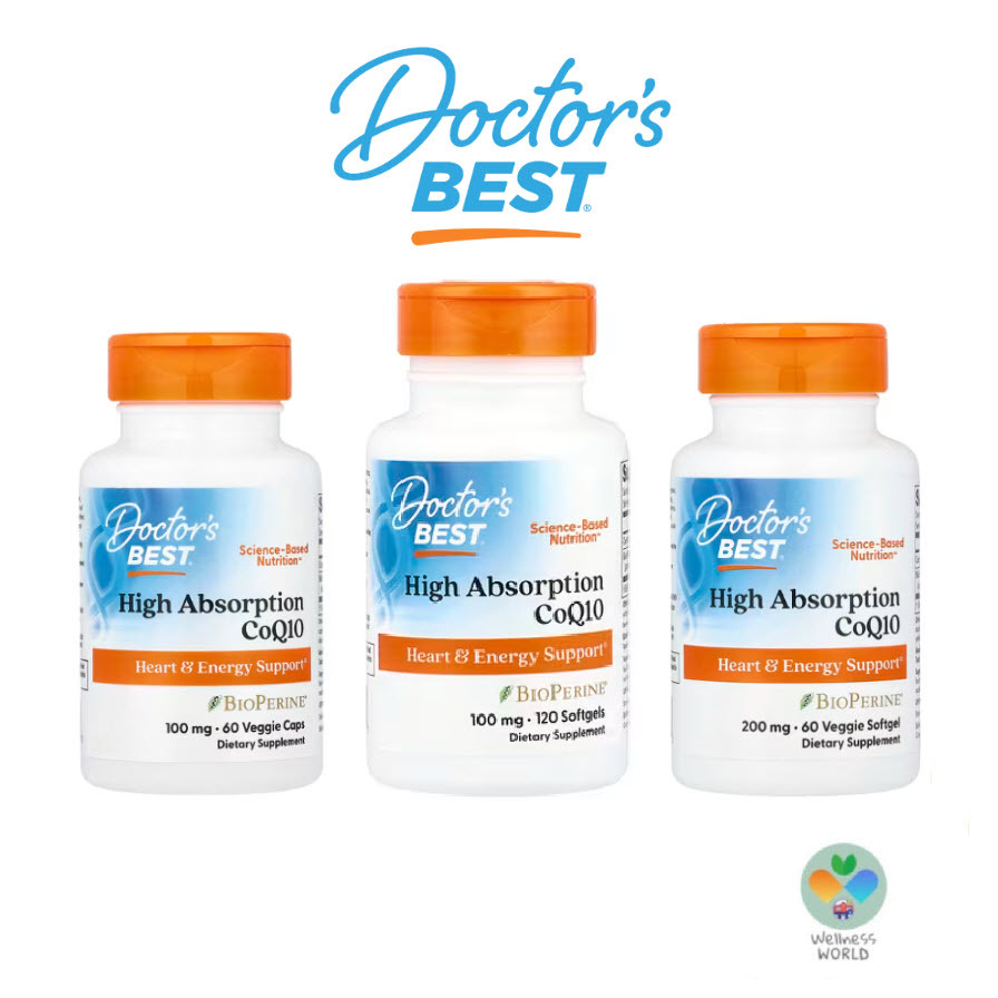 <พร้อมส่ง> Doctor's Best, High Absorption CoQ10 ขนาด 100mg และ 200mg สูตรดูดซึมได้ดี