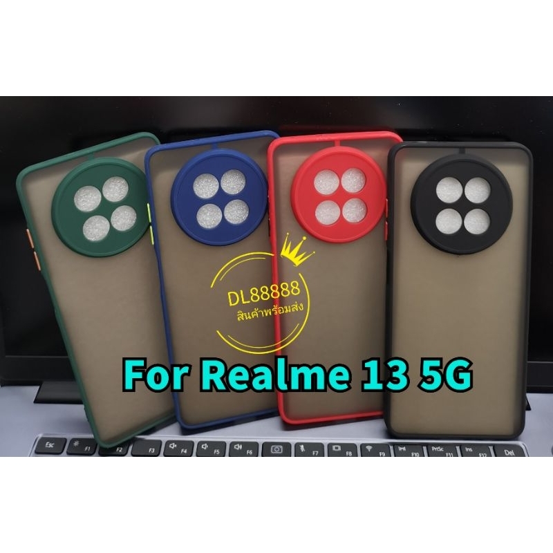 พร้​อมส่งใน เคสขอบนิ่มหลังแข็งขุ่นคลุมกล้อง For Realme 13 5G / Realme 13 4G / Realme 13