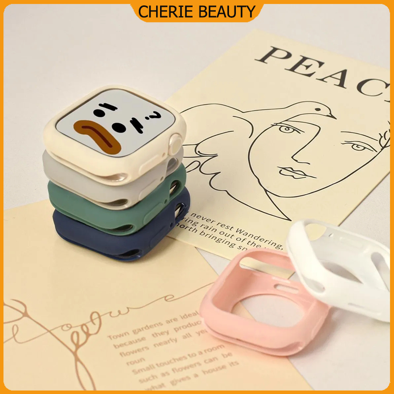 เคสซิลิโคนลูกอมสำหรับนาฬิกา 11 10 9 8 7 6 5 4 3 2 1 Smart Watch เคสซิลิโคน 38/40/41/44/45/42/46/49 มม.