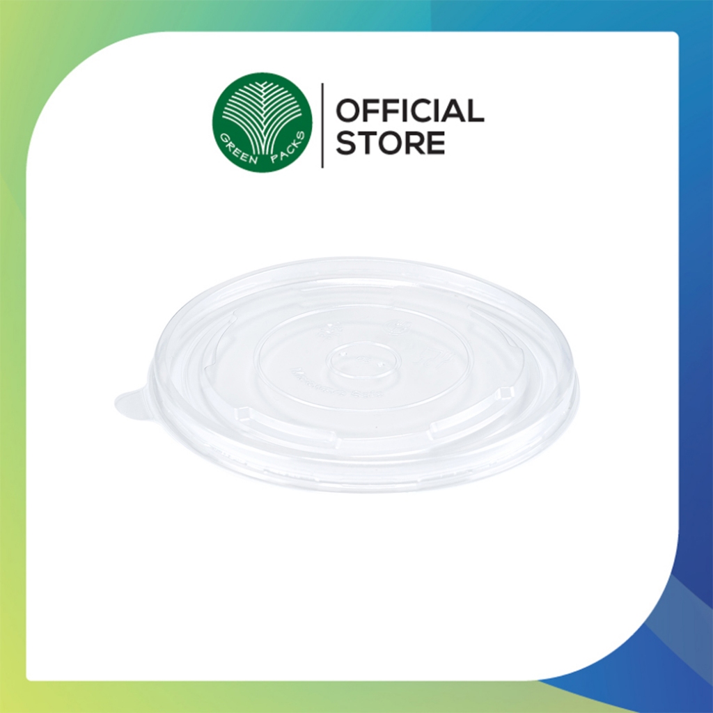 [ยกลัง] ฝาพลาสติกใส 750 ml ราคาโรงงาน 300 ชุด ฝาปิดชามกระดาษ ปากกว้าง 140 Online greenpacks  ปิดชามกระดาษ