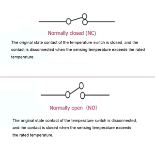 สวิทช์ ความร้อน อุณหภูมิ เทอร์โมสตัท Thermal Protector Temperature Switch Thermostat 17AM 10A 250V NC #17AM-NC (1 ตัว)