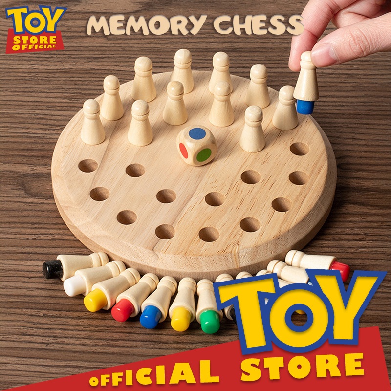 หมากรุกความจำ MemoryChess เกมส์หมากรุกไม้สำหรับเด็ก Montessori Toys ของเล่นไม้เด็ก เกมกระดานหมากรุก ของเล่นเสริมพัฒนาการ