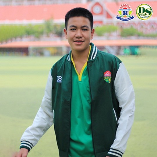 [8002] เสื้อแจ็คเก็ตเขียวครีม โรงเรียนเทพศิรินทร์