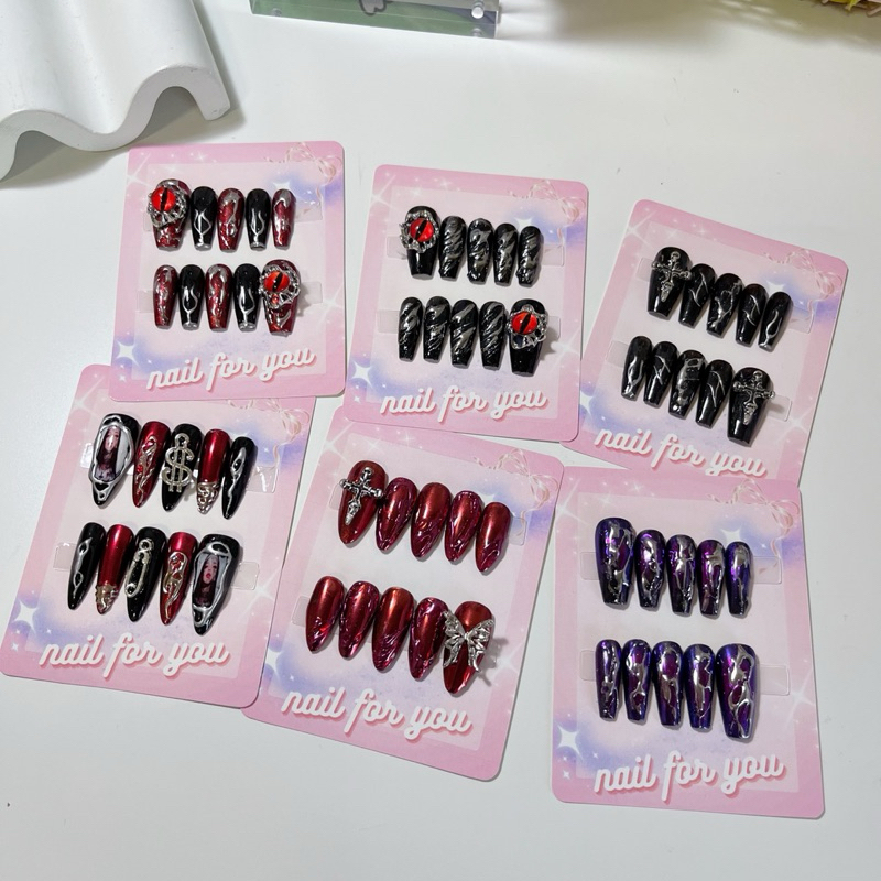 เล็บเจลสำเร็จรูป 6 Nail for you ไซส์เอ็ม(M) อย่างเดียวนะคะ สินค้ามีลายละชิัน หมดแล้วหมดเลย