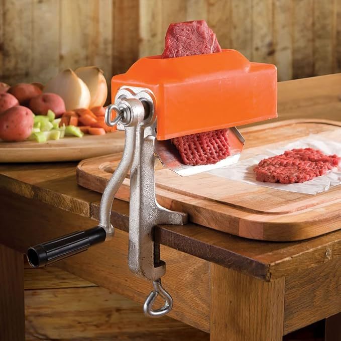 เครื่องทุบเนื้อ Meat Tenderizerแบบหนีบ ติดกับโต๊ะหรือเคาน์เตอร์ท็อป ยึดแน่น ลูกกลิ้งเหล็กหล่อ 2 ลูก