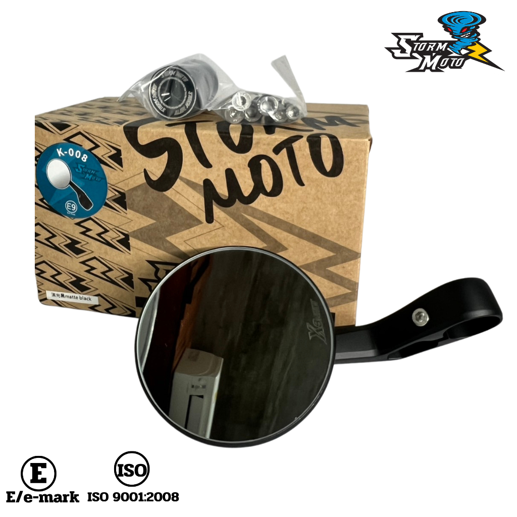 กระจกติดปลายแฮนด์ กลม แบรนด์ Storm moto