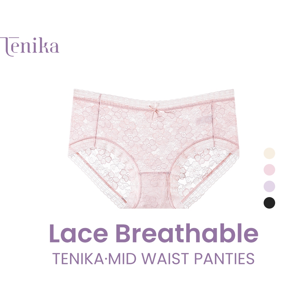 TENIKA กางเกงในผู้หญิง ยืดเยอะไม่บาดขา คืนตัวดี ผ้านิ่มใส่สบาย ไม่ระคายเคืองผิว Lace Panties