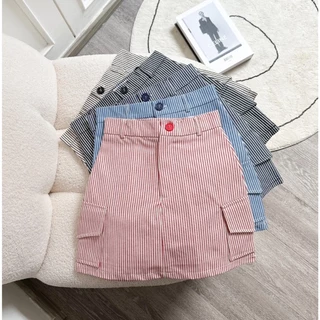 BONNYY Skirt กระโปรงสั้น ทรงคาโก้มีกางเกงซับ