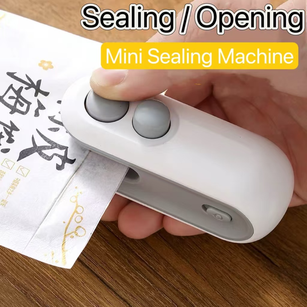 เครื่องซีล ขนาดเล็ก เครื่องซีลถุงแบบพกพา ชาร์จ USB 2 in 1 เครื่องซีลถุง เก็บอาหารให้สด Cheese girl