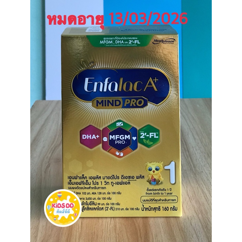 [นมผง] นม Enfalac A+ Mind Pro สูตร 1 ขนาด 160 กรัม