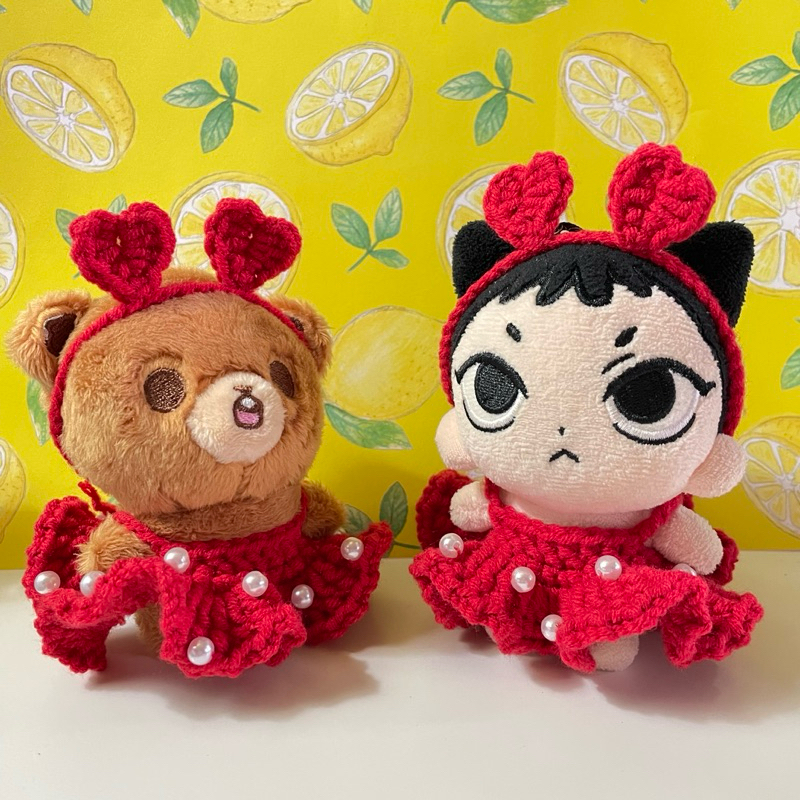 ชุดตุ๊กตา 10cm : lady in red dress