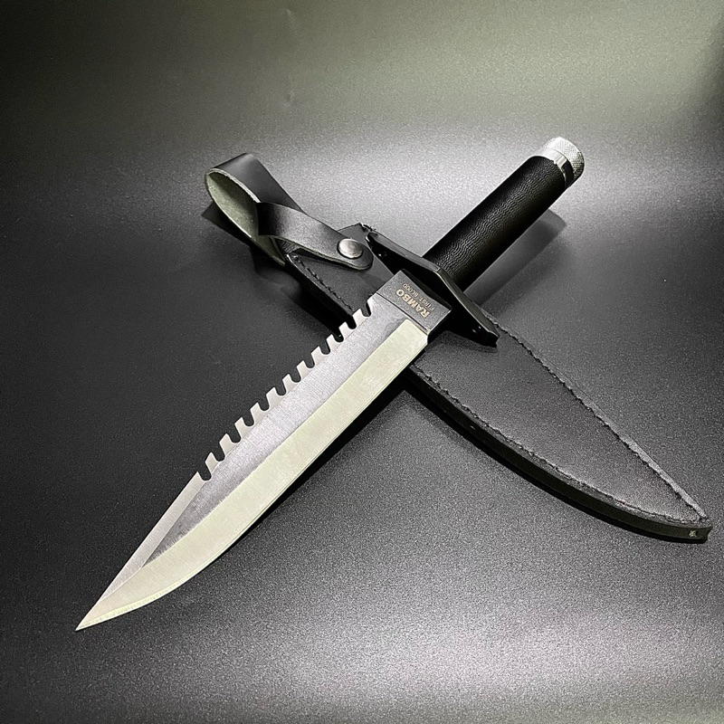 มีดพกเดินป่า มีดใบตาย มีดแรมโบ้ 1) RAMBO FRlST BLOOD ยาว(38cm) สินค้าพร้อมส่ง