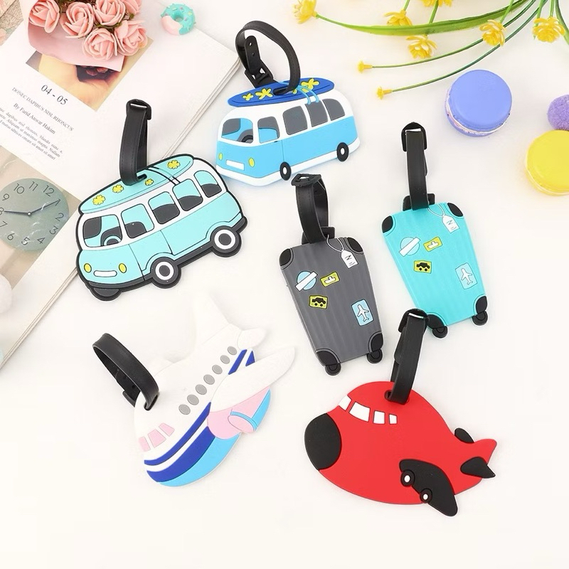 ✅ ขายดี Tag แท็กห้อยกระเป๋าเดินทาง ลายรถตู้ เครื่องบิน น่ารักสวยงาม สำหรับห้อยกระเป๋าเดินทาง