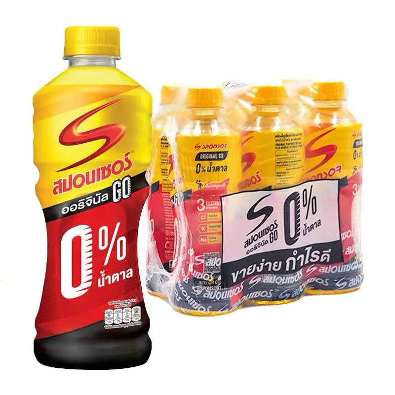 สปอนเซอร์ โก เครื่องดื่มชูกำลัง ออริจินัล น้ำตาล 0% 420 มล. x 6