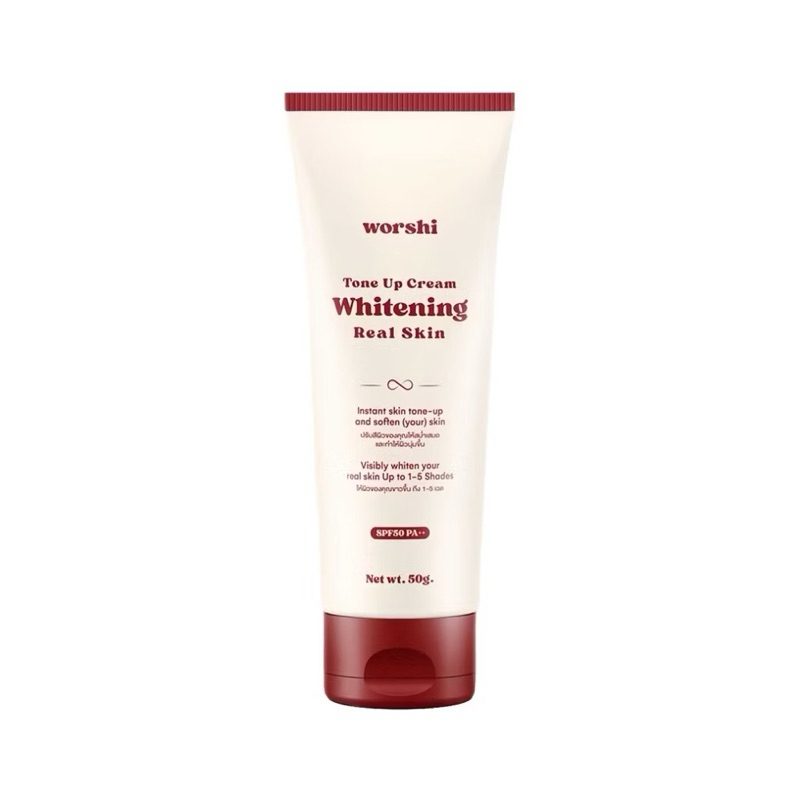 วอชิ โทนอัพ Worshi Tone UP Cream Whitening Real Skin SPF50 PA++
