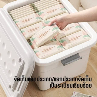 MULI [100 ลิตร สีเทา ] กล่องพลาสติก ลังพลาสติก กล่องสีเทากล่องล้อ แข็งแรงที่สุด PP 25L 60L 100L 210L 420L
