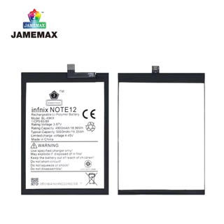 แบตเตอรี่ JAMEMAX รุ่น infinix Note11/Note12/Note12Pro Model: BL-49KX ฟรีชุดไขควง รับประกันฟรี 1 ปี