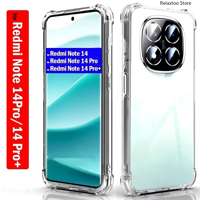 Redmi Note14S/Redmi Note 14 SE 5GเคสTPUใสกันกระแทกแบบคลุมกล้องRedmi Note14 4G/5G/Redmi Note 14Pro/Re