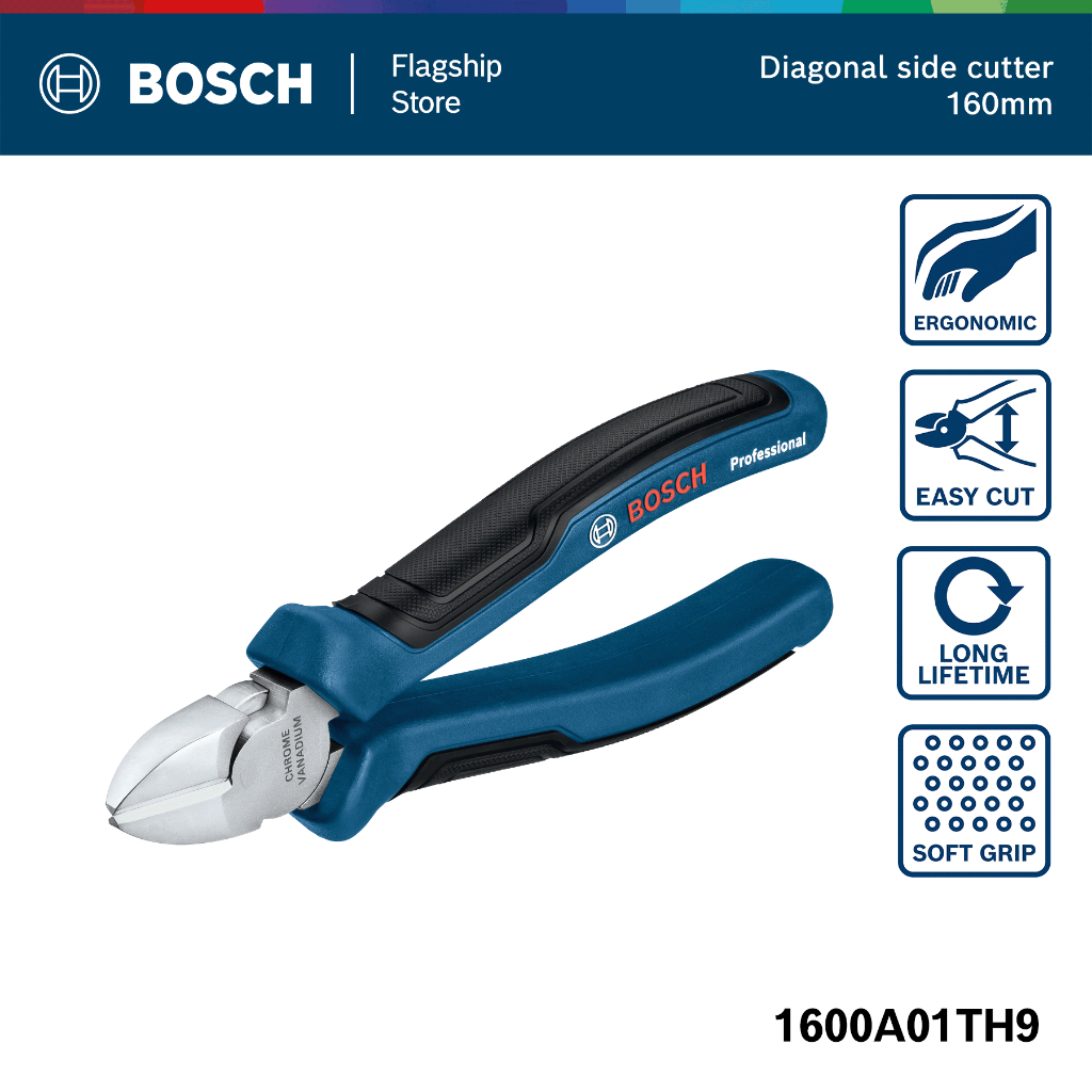 BOSCH 160mm diecut pliers คีมปากเฉียง 160 มม.