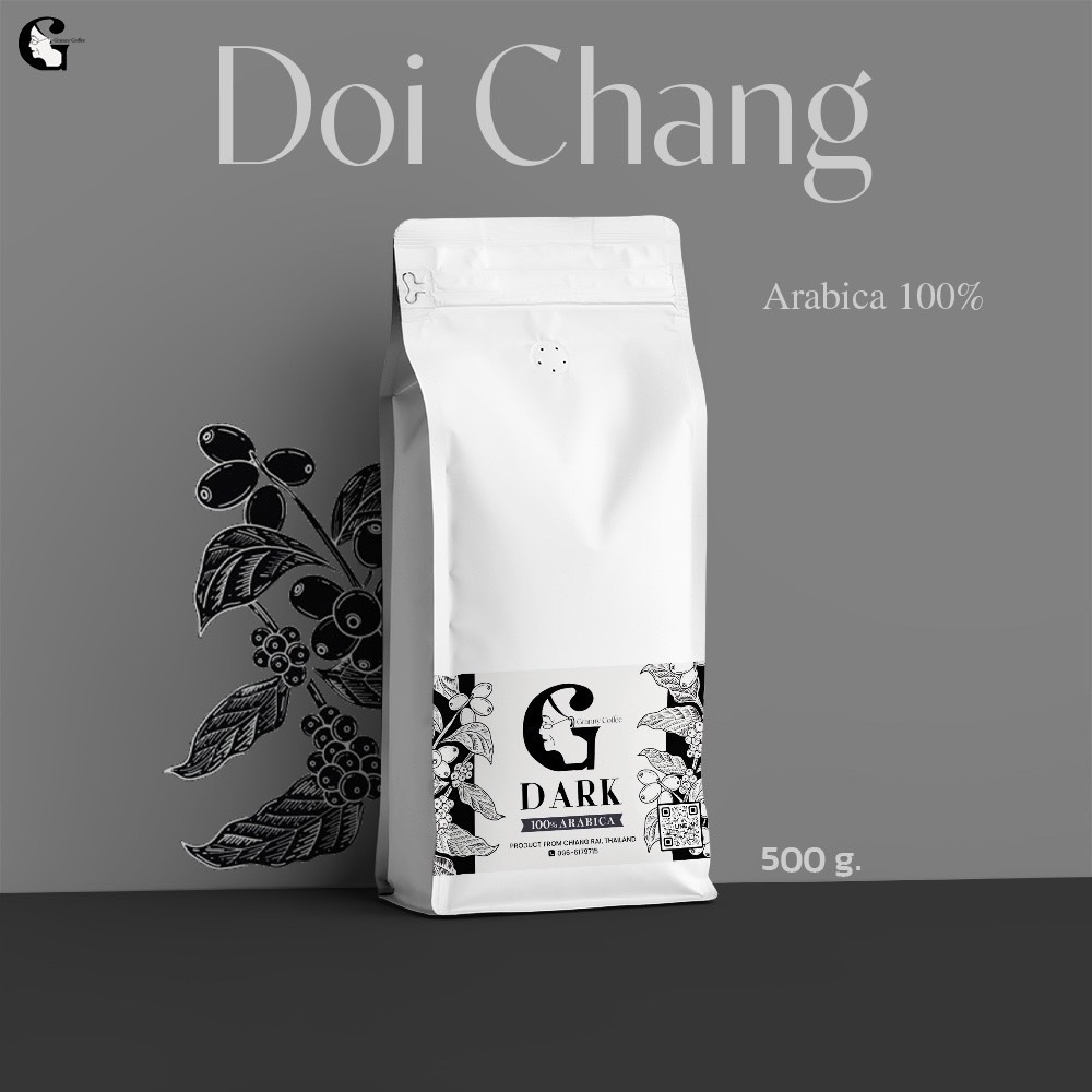 Doi chang Arabica 100% Granny Coffee เมล็ดกาแฟดอยช้าง คั่วเข้ม 500 กรัม