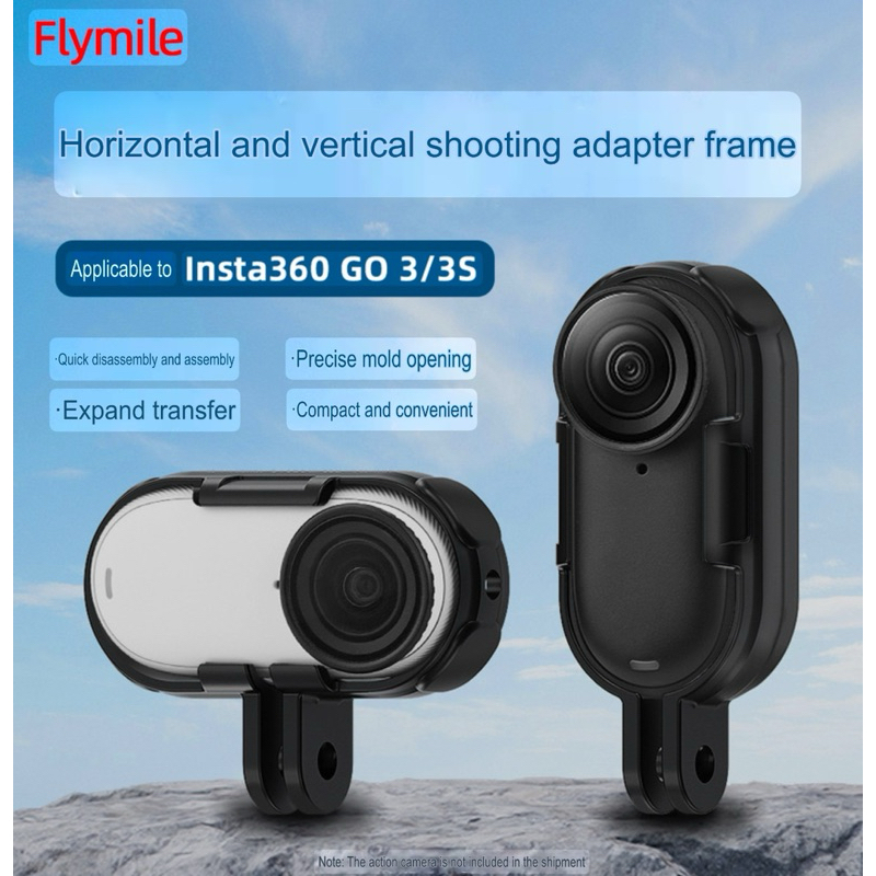 FLYMILE เคส แนวนอน และ แนวตั้ง สำหรับ INSTA360 Go3S , GO3  Horizontal and vertical PROTECTIVE FRAME (plastic) เฟรม