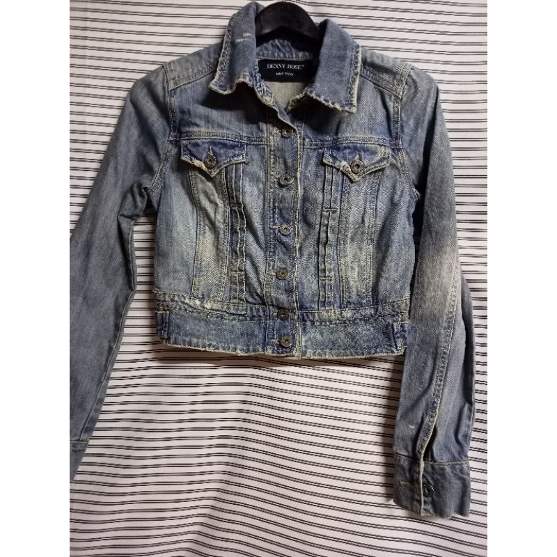 gg365 denny rose' made in Italy แจ็กเก็ตยีนส์วิรเทจแต่งเก่ามือสอง รายละเอียดใต้รูป