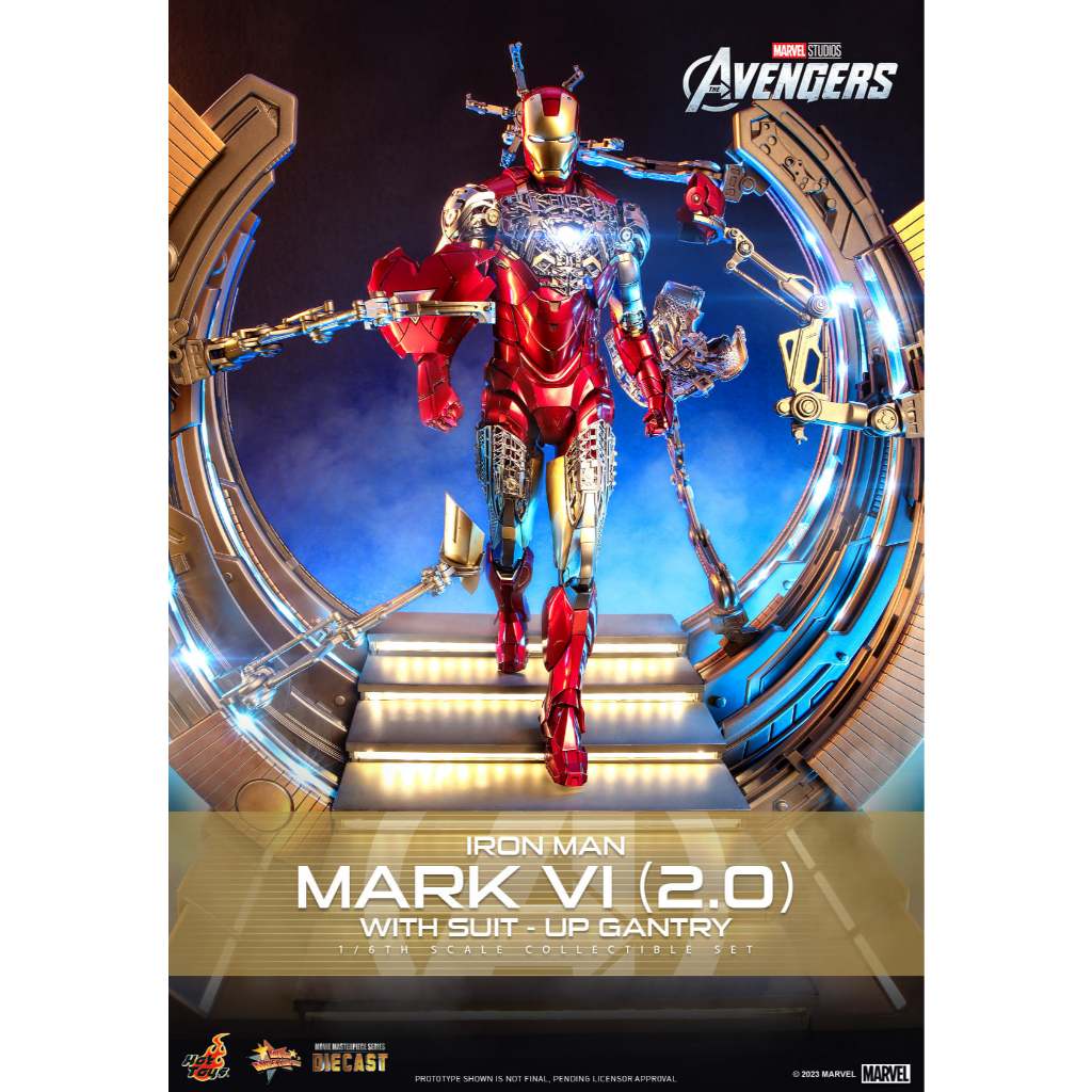 พรีออเดอร์ Hot Toys MMS 688 D53 The Avengers – Iron Man Mark VI 2.0 w/ Suit-Up Gantry