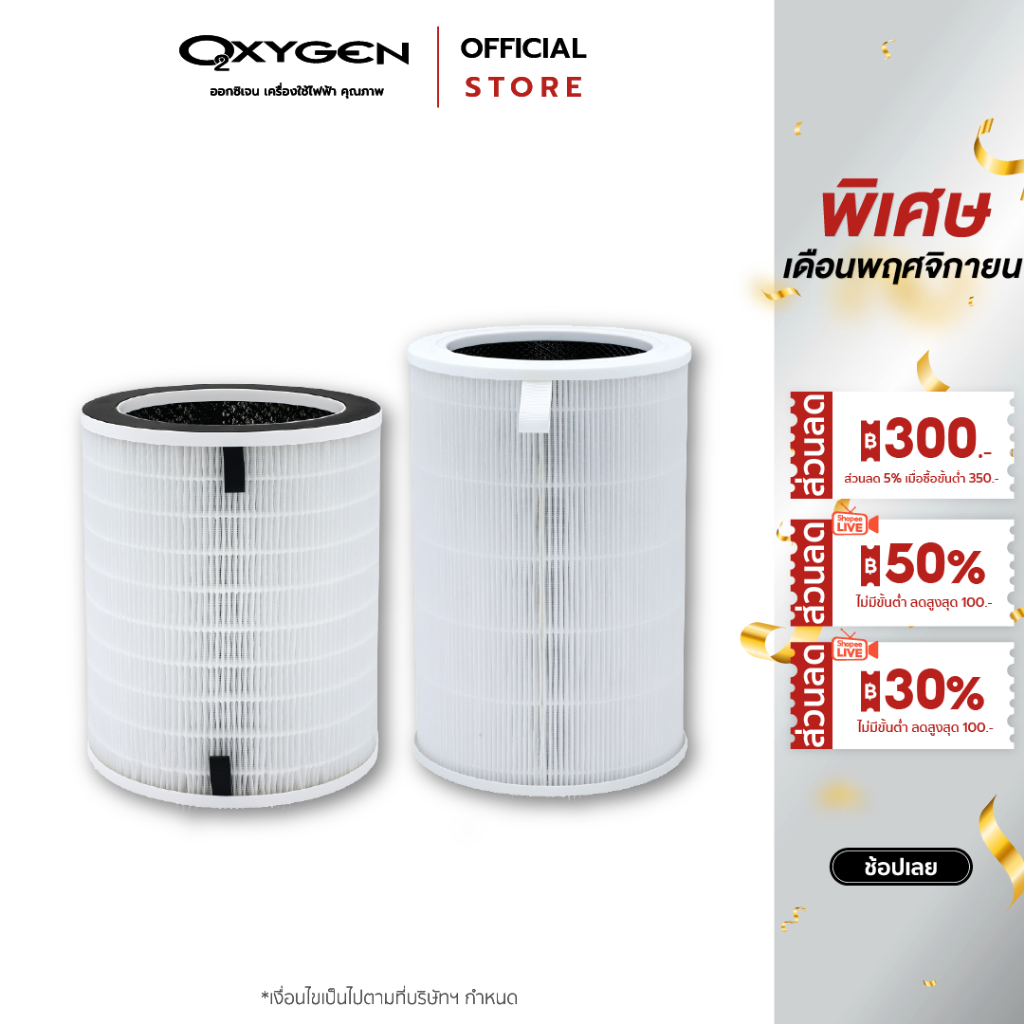 OXYGEN ไส้กรองเครื่องฟอก Air purifier filter(สำหรับเครื่องฟอกอากาศรุ่น AP-004, AP-005)