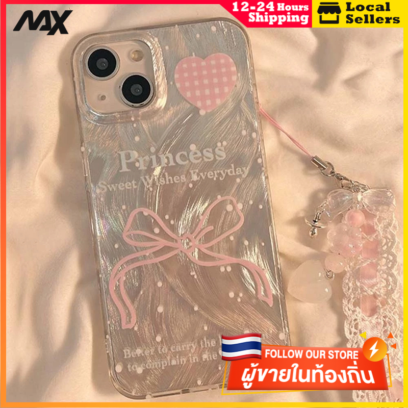 จากประเทศไทย เคส ไอโฟน ขนนกสีเงิน อ่อนนุ่ม TPU บัลเลต์คอร์ สำหรับ iPhone11 16 15 12 14 13 Pro Max 14/15PLUSการ์ตูน