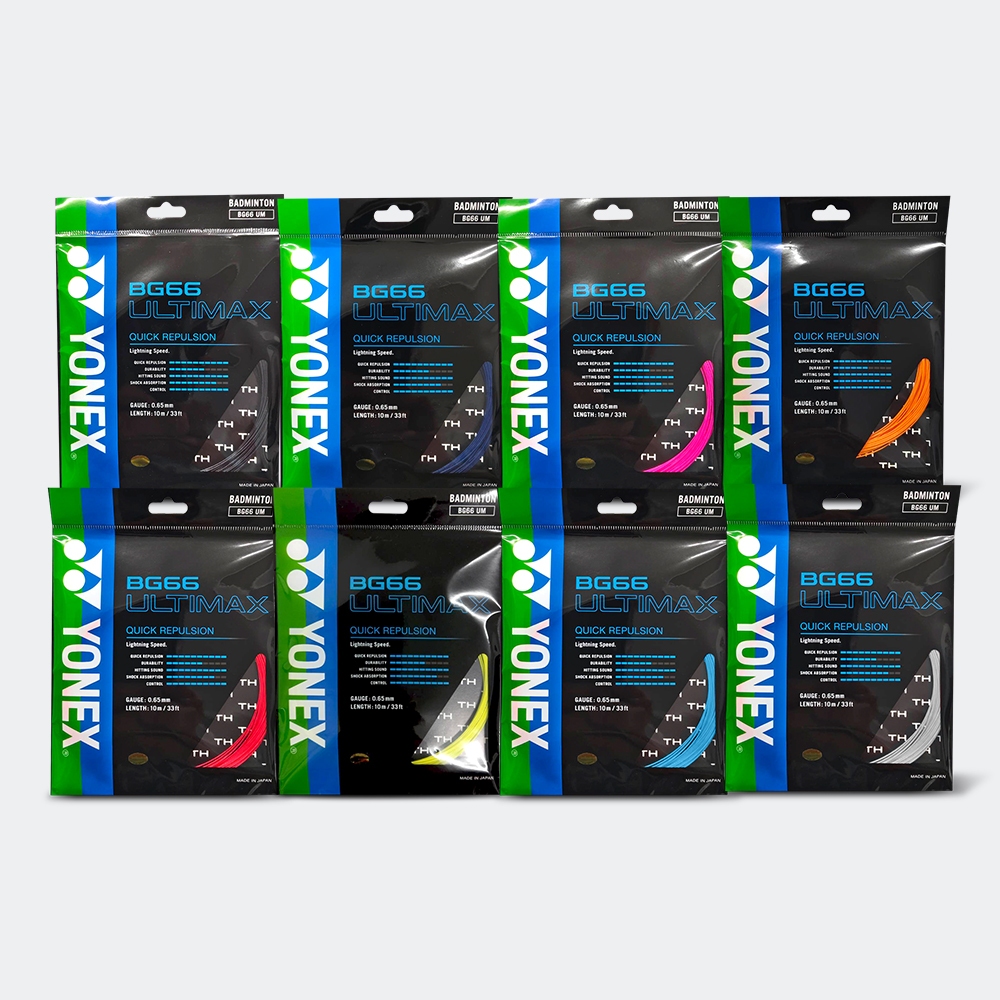 YONEX เอ็นแบดมินตัน รุ่น BG-66-ULTIMAX 3100066300346 (เหลือง,ชมพู)