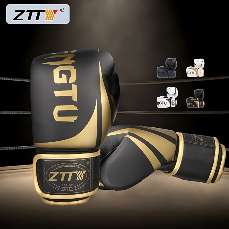 ZTTY นวมชกมวย 10 12 14 16oz 2คู่ นวมชกมวยผู้ใหญ่ mma boxing gloves นวมต่อยมวย