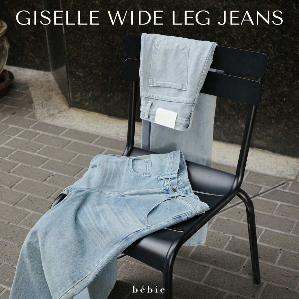 bebie jeans | GISELLE wide leg jeans กางเกงยีนส์เอวสูง ทรงขาบาน