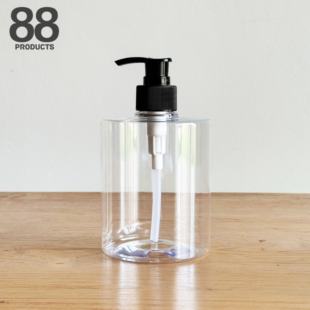 ขวดปั๊มพลาสติกทรงกระบอก ขวดสบู่เหลว ขวดปั๊มทำแบรนด์ ขนาด 500ML พร้อมจัดส่งจากไทย 88 PRODUCTS