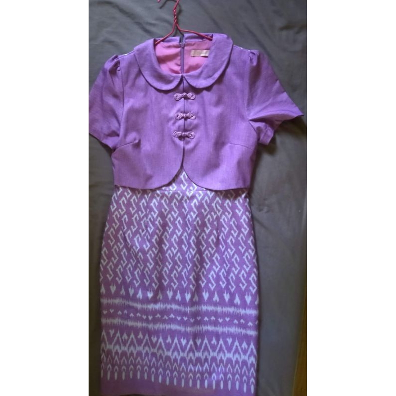 เดรสผ้าไทยป้าย elgrand