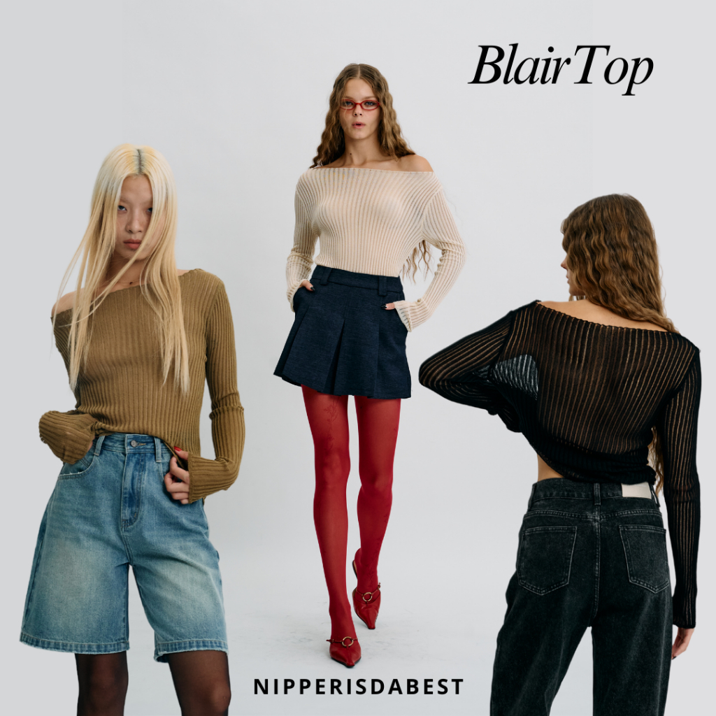 NIPPERISDABEST เสื้อรุ่น Blair top แขนยาว ซีทรู