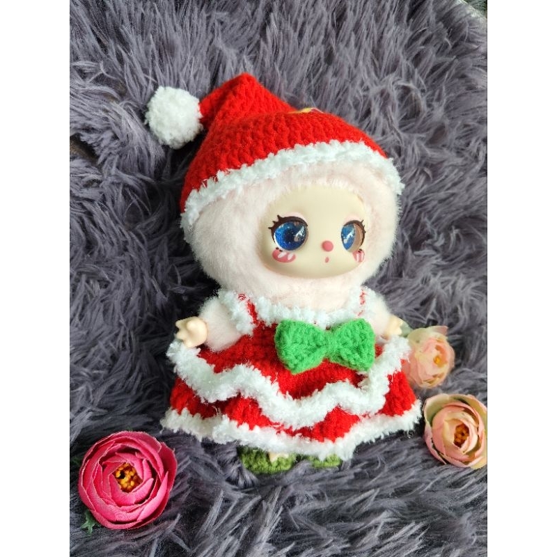 ชุดถักไหมพรม ธีมคริสต์มาส ชุดแมวไลลา ลัคกี้แคท (liila lucky cat)
