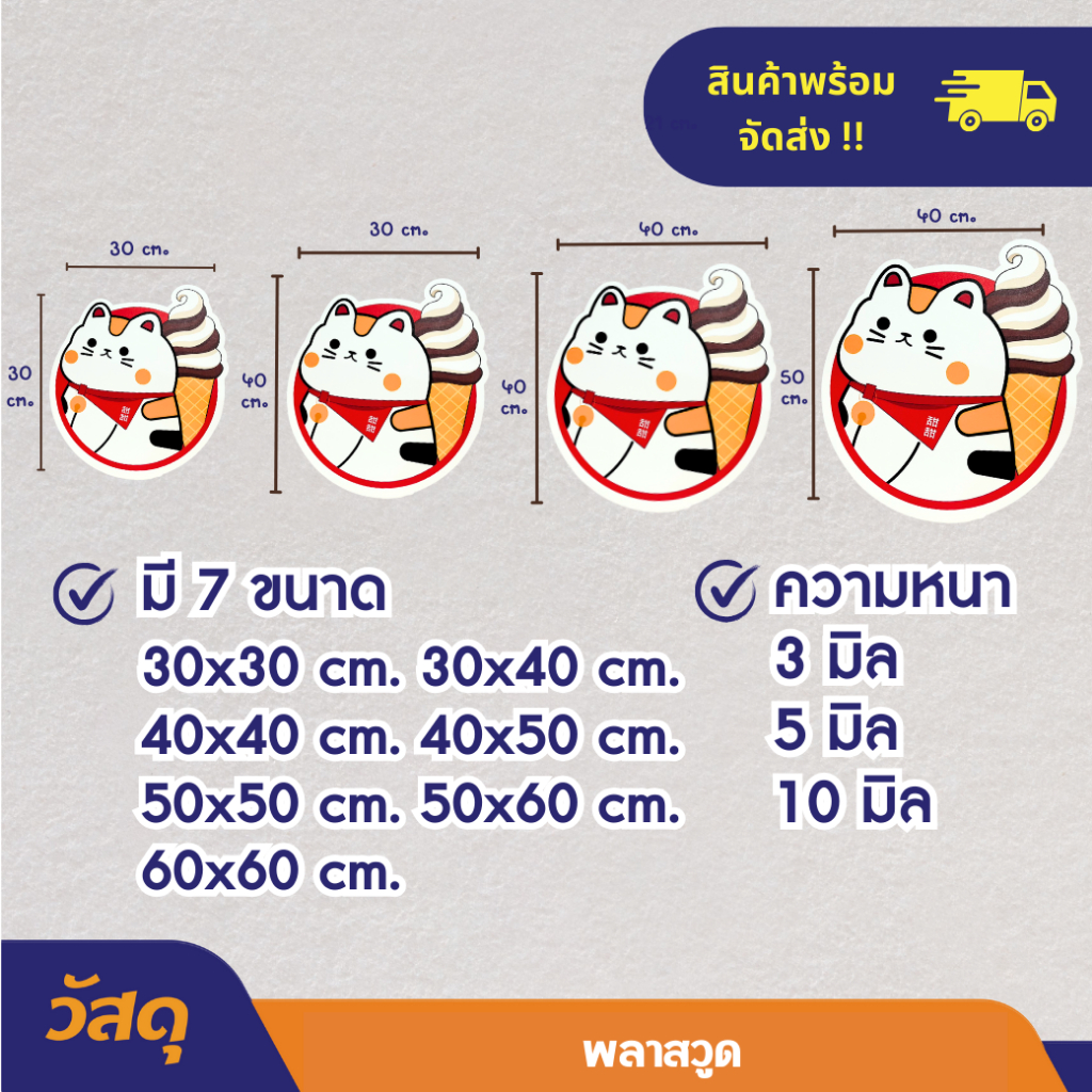 ป้ายโลโก้ (สำหรับลูกค้ามีไฟล์‼️) โลโก้ร้าน ป้ายบริษัท  คาเฟ่ ร้านอาหาร วัสดุ พลาสวูด กันแดด กันน้ำ ราคา ถูกที่สุด ดีลบีเคเค แกลเลอรีภาพที่ 3