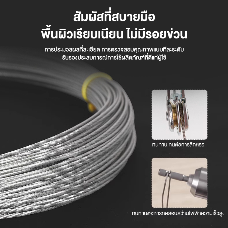 สลิงแสตนเลส  ลวดสลิง 1.5 มิล , 3มิล , 4มิล , 6มิล กันน้ำและกันสนิม ทนทาน ขดละ 10-50เมตร - รูปที่ 4