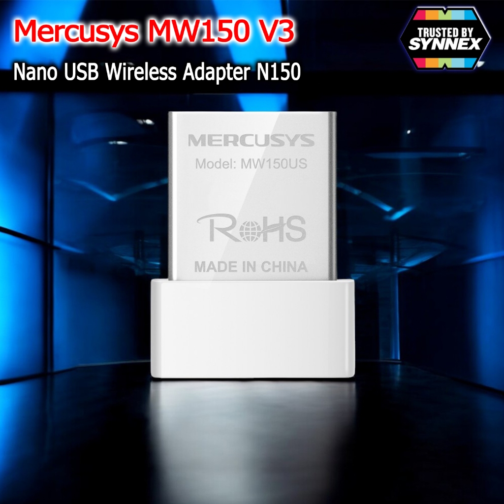 Mercusys MW150US Nano Wifi Adapter N150 USB 2.0 For Windows 11/10/8.1/8/7/XP