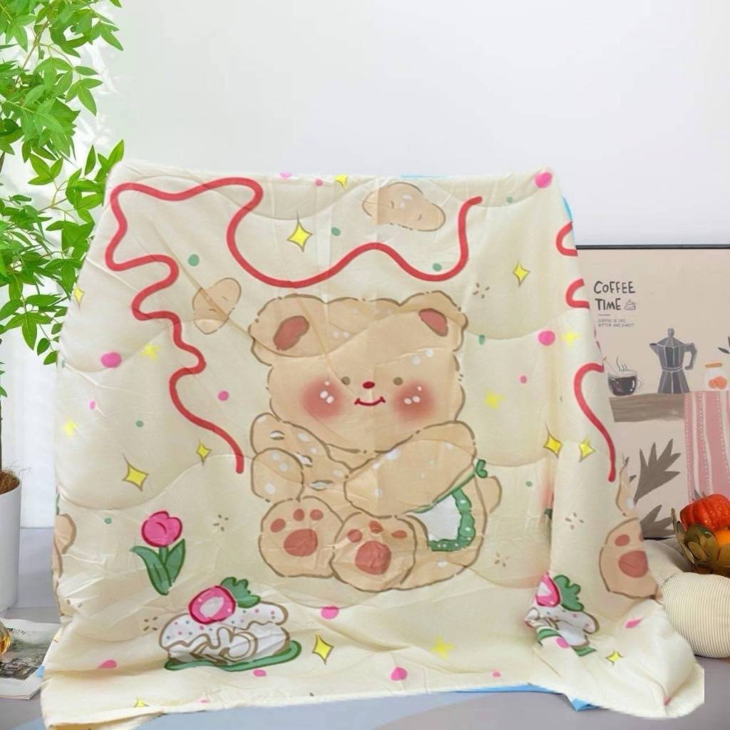 ผ้าห่มเด็ก ลายการ์ตูนสุดน่ารัก นุ่ม ขนาด110*150ซม. ลายน่ารัก ห่มแล้วไม่ร้อน