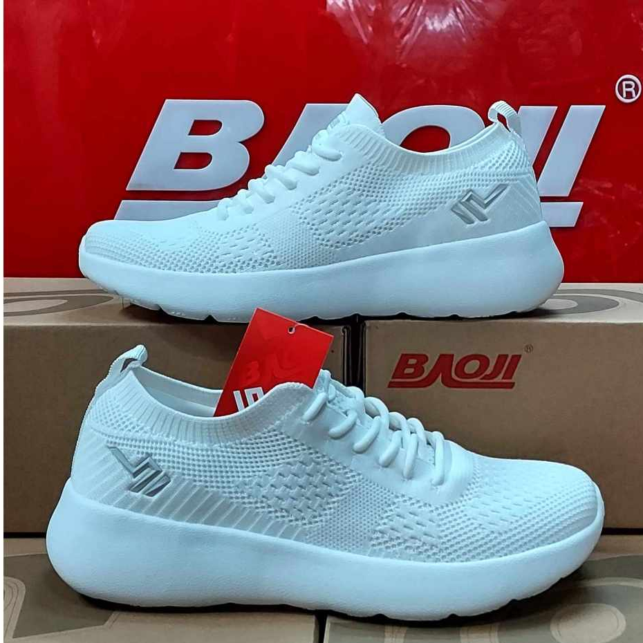 รองเท้า Baoji รุ่น BJW 1079  สีขาวล้วน งานดีมาก โคตรสวยมาใหม่ ของแท้ 100% ใส่นุ่ม เบา สบายเท้า