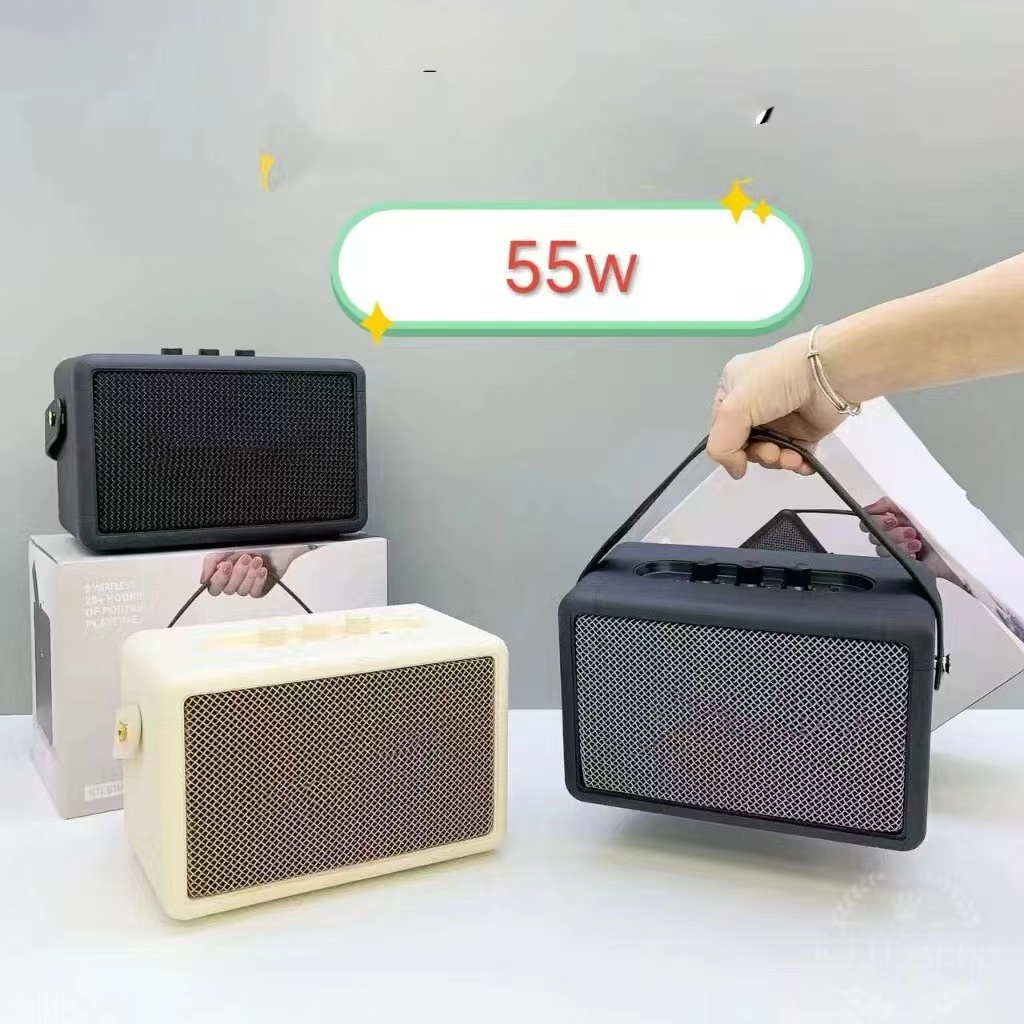 (ปรับเบสได้) 55W ลำโพงบลูทูธ รุ่น M4 เสียงนุ่ม เบสแน่น ดีไซส์สวย ปรับเสียงเบส/แหลม เชื่อมลำโพง2ตัว