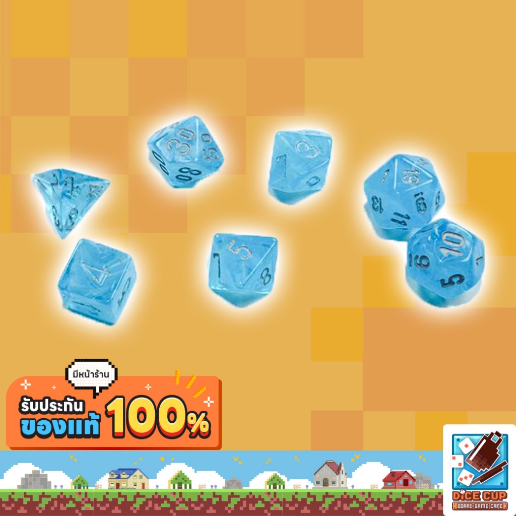 [ของแท้] ลูกเต๋า Chessex CHX20566 Dice Luminary m12 7-die Setสำหรับเกมกระดาน/ บอร์ดเกม/ RPG/ DnD/ Ta
