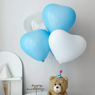 [พร้อมส่ง] ลูกโป่งหัวใจ ลูกโป่งยางหัวใจ ไม่รวมขาตั้ง งานเกาหลี เนื้อหนา สีสด ขนาด 12 นิ้ว ตกแต่งปาร์ตี้