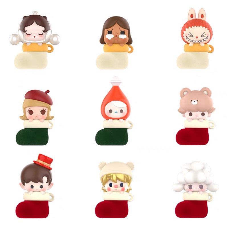 พร้อมส่งจากไทย 🇹🇭🇹🇭 💢เลือกตัว💢POP MART POP BEAN Christmas Sock Series Box Set