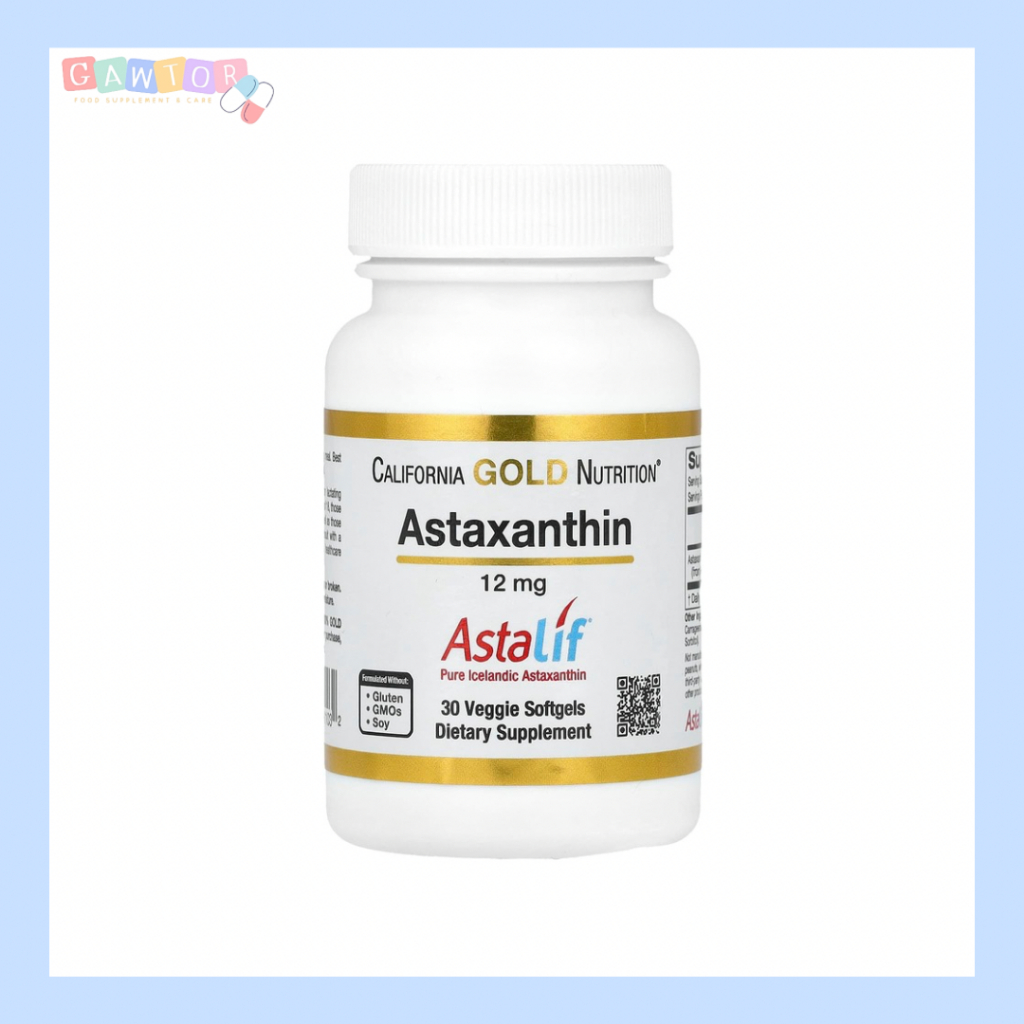 Astaxanthin ( แอสตาแซนธิน ) ชนิดเม็ด California Gold Nutrition, Lake, Sports Research