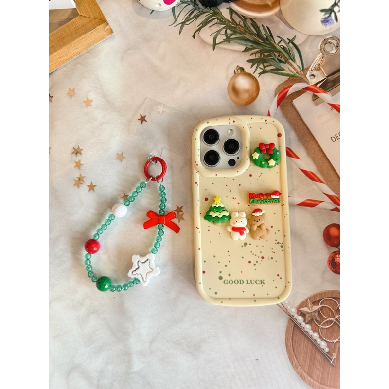 caseiphone คริสต์มาสนูน+สายคล้อง