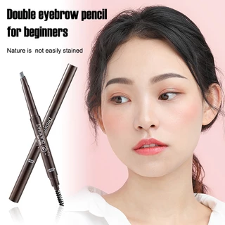 ดินสอเขียนคิ้วกันน้ำ สไตล์เกาหลี แบบหมุน 2in1 ที่เขียนคิ้ว กันน้ำ สีสวย ติดทนนาน ใช้ดี-em