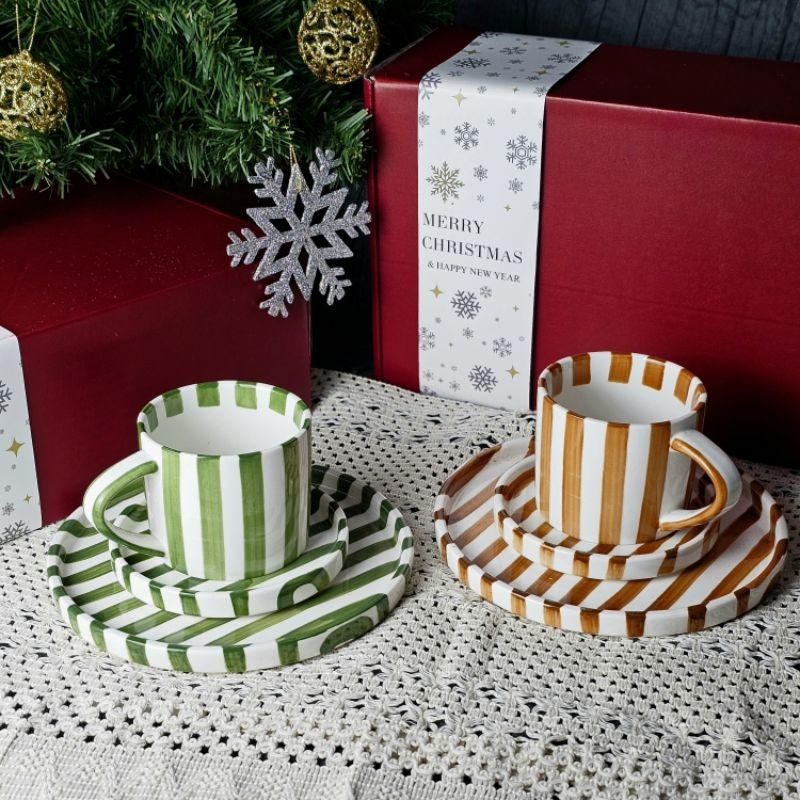 ของขวัญ คริสต์มาส Christmas set ชุดจานชามเซรามิค คริสต์มาส น่ารัก