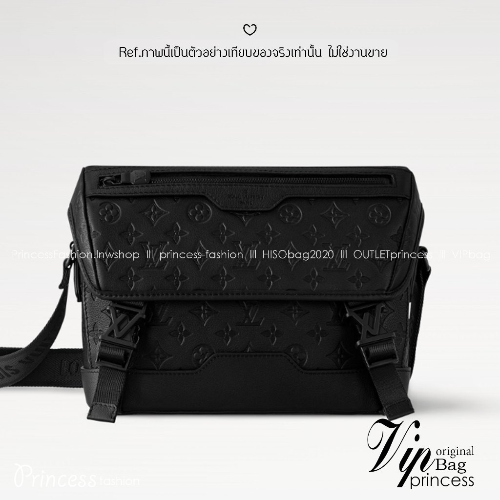 พร้อมส่ง สลับแท้ Messenger Voyager PM Monogram Shadow leather Bag กระเป๋าทรงแมสเซนเจอร์ใบใหญ่หนังแท้